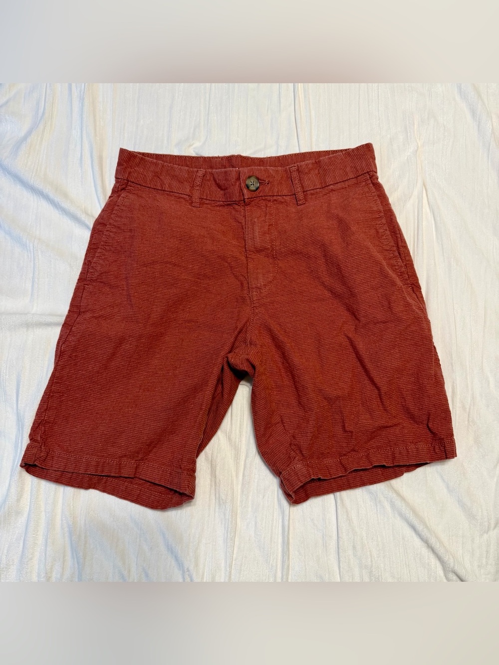 Men's 28 Slim Linen Blend Old Navy Red Shorts